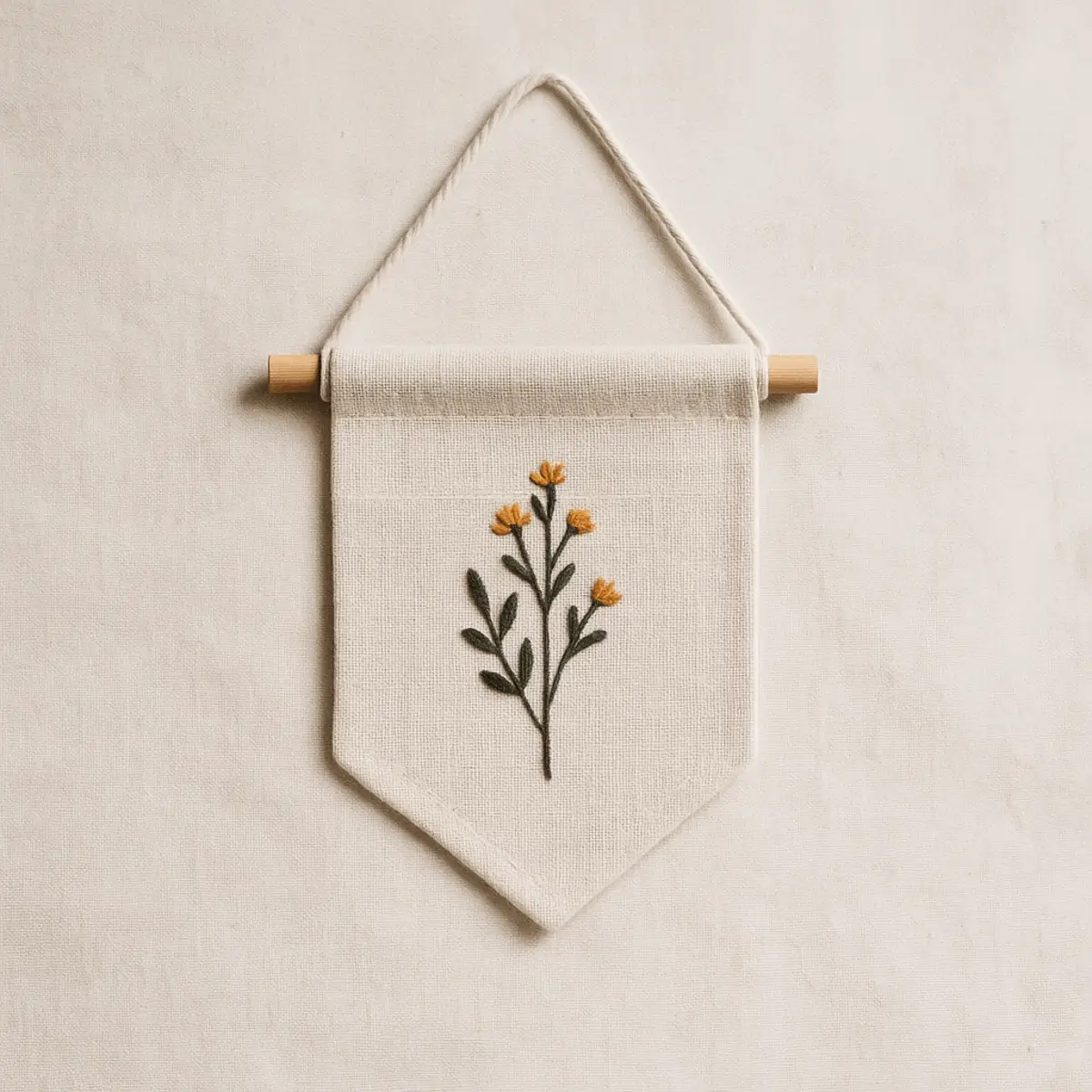 A product photo of Embroidered Wall Banner from Thimble & Thicket.
