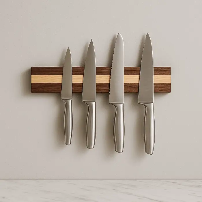 A product photo of Two-tone Knife Rack from Bow River Woodworks.