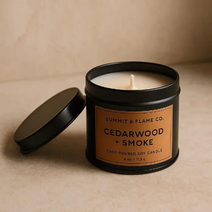 A product photo of Soy Candle (Tin) from Summit & Flame Co..