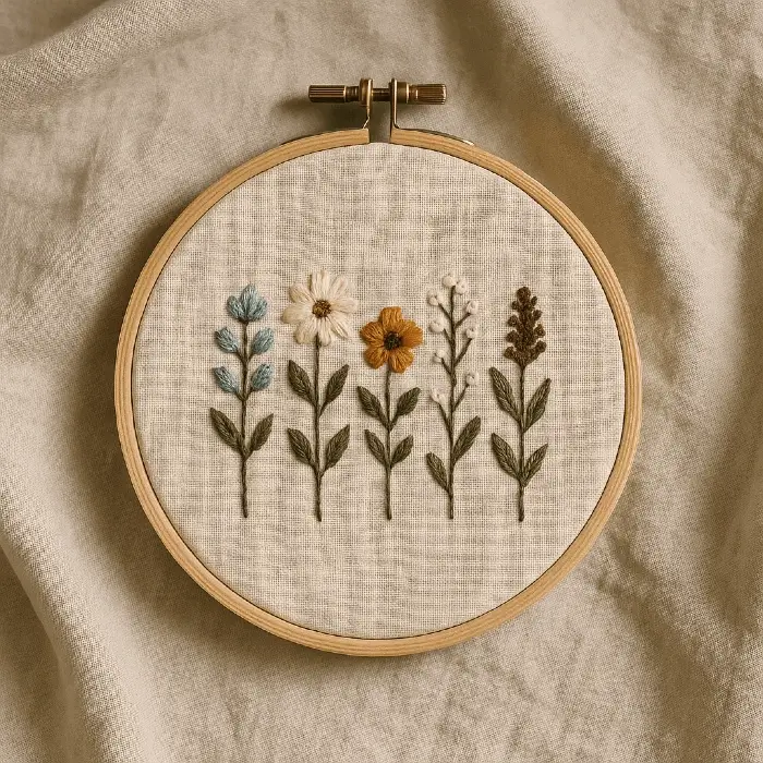 A product photo of Embroidered Hoop Art from Thimble & Thicket.