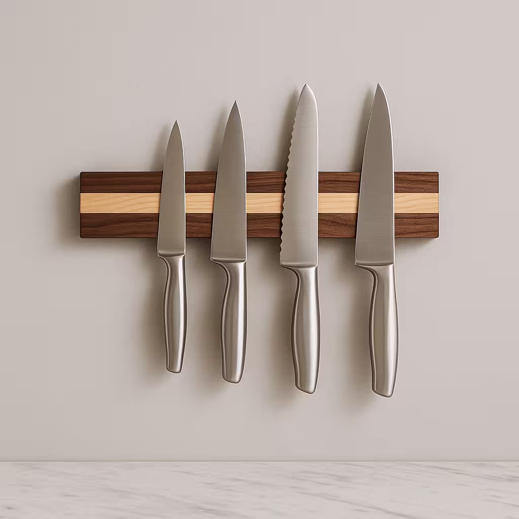 A product photo of Two-tone Knife Rack from Bow River Woodworks.