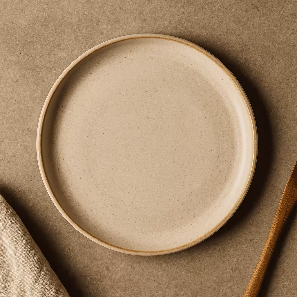 A product photo of Dinner Plate from Prairie Clay Co. in the Sand colour.