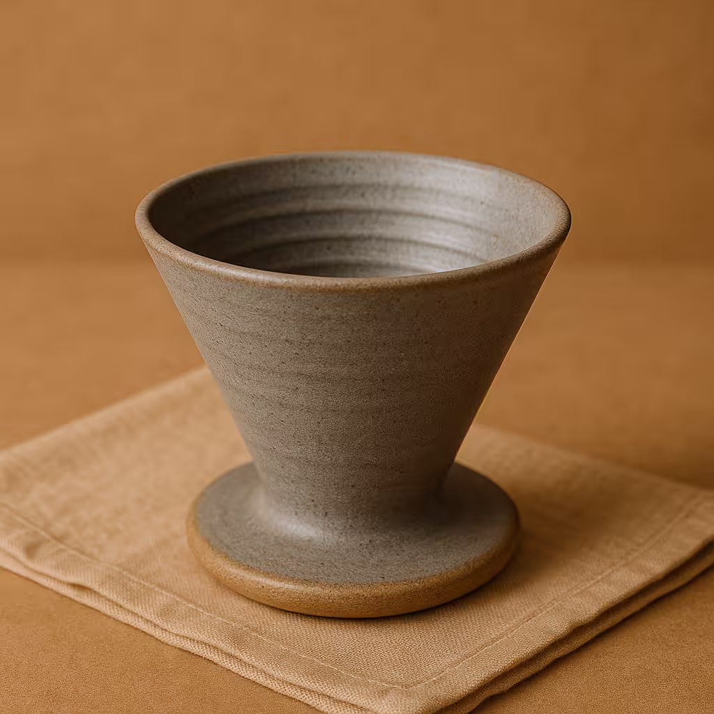 A product photo of Pour-over Coffee Cone from Prairie Clay Co..