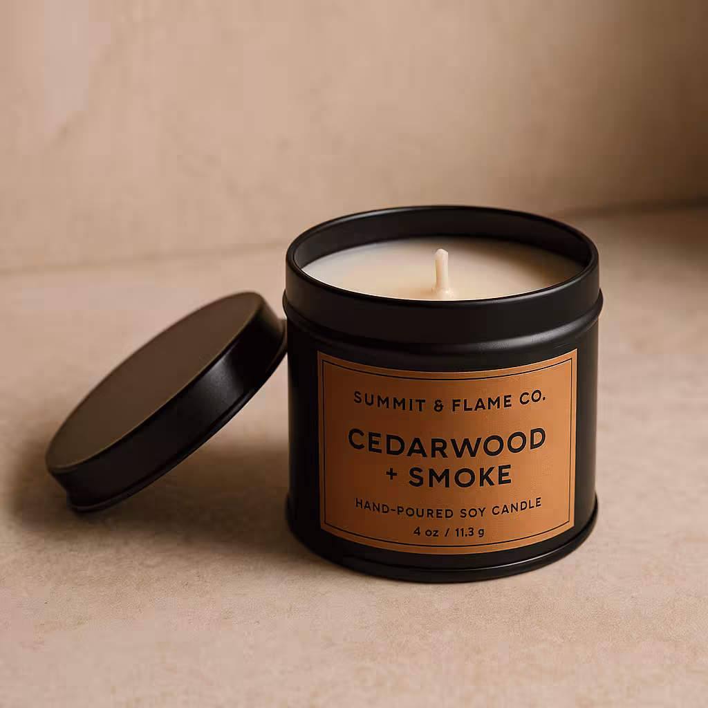 A product photo of Soy Candle (Tin) from Summit & Flame Co..