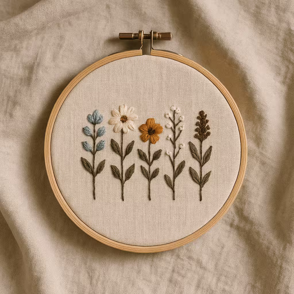 A product photo of Embroidered Hoop Art from Thimble & Thicket.