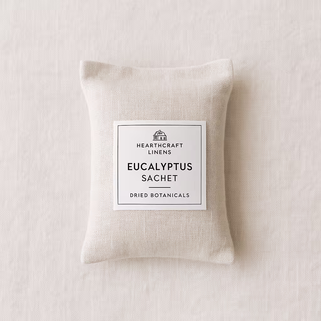 A product photo of Botanical Sachet from Wildflower Bath & Body in the 'Eucalyptus' scent.