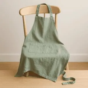 A product photo of Linen Apron from Hearthcraft Linens in the Sage colour.
