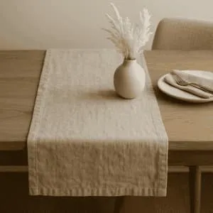 A product photo of Linen Table Runner from Hearthcraft Linens.