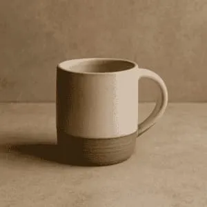 A product photo of 12oz Mug from Prairie Clay Co. in the Sand colour.