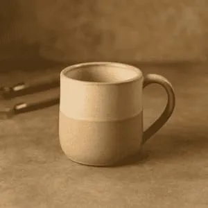 A product photo of 16oz Mug from Prairie Clay Co. in the Sand colour.