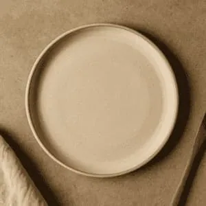 A product photo of Dinner Plate from Prairie Clay Co. in the Sand colour.