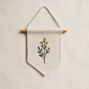 A product photo of Embroidered Wall Banner from Thimble & Thicket.