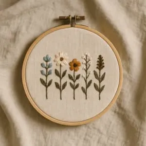 A product photo of Embroidered Hoop Art from Thimble & Thicket.